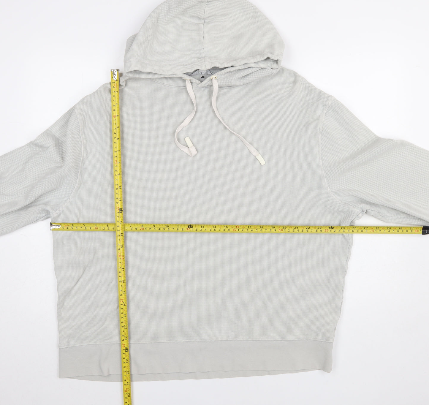 Marks and Spencer Mens Grey 2XL Pullover Hoodie Cotton Lightweight
