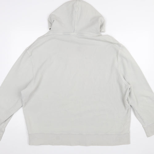 Marks and Spencer Mens Grey 2XL Pullover Hoodie Cotton Lightweight