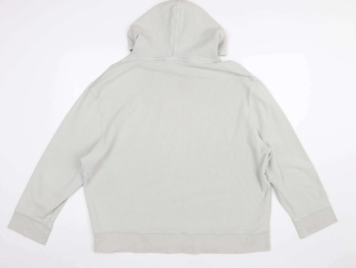 Marks and Spencer Mens Grey 2XL Pullover Hoodie Cotton Lightweight