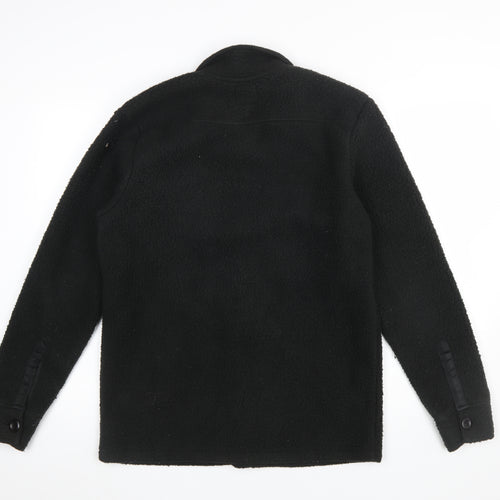 Redefined Rebel Men's Black Fleece Button Jacket Size M