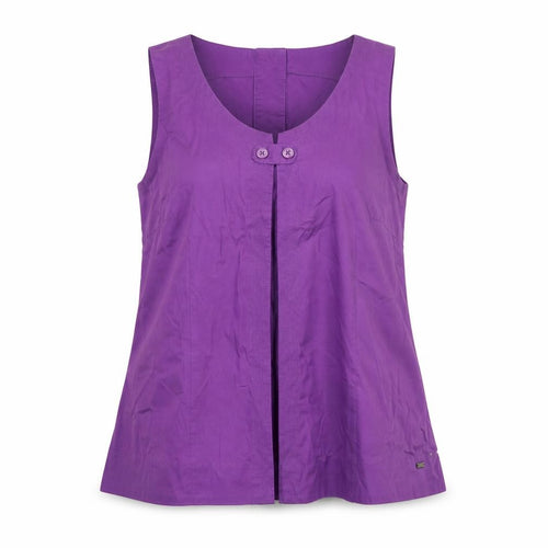 Tommy Hilfiger Women's Purple Sleeveless Cotton Blouse Size 10