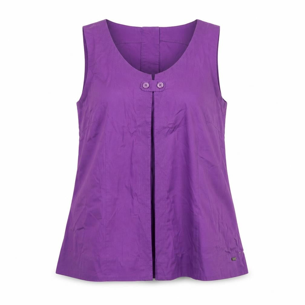 Tommy Hilfiger Women's Purple Sleeveless Cotton Blouse Size 10