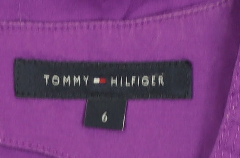 Tommy Hilfiger Women's Purple Sleeveless Cotton Blouse Size 10