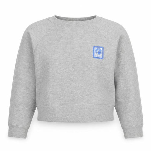 Miss Selfridge Womens Grey Cotton Blend Crew Neck Sweatshirt S/M