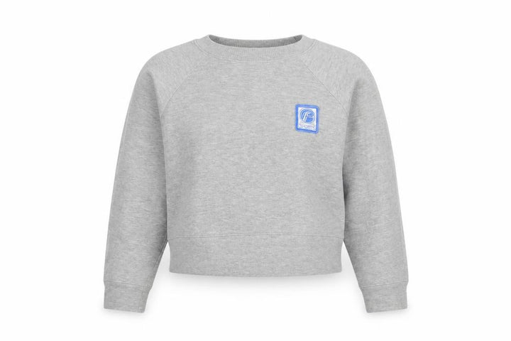 Miss Selfridge Womens Grey Cotton Blend Crew Neck Sweatshirt S/M