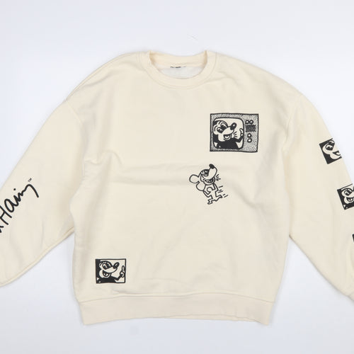 Primark Women’s Beige Keith Haring x Disney Mickey Mouse Sweatshirt 2XS