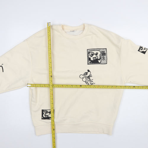 Primark Women’s Beige Keith Haring x Disney Mickey Mouse Sweatshirt 2XS