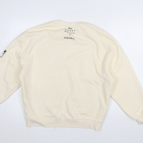 Primark Women’s Beige Keith Haring x Disney Mickey Mouse Sweatshirt 2XS