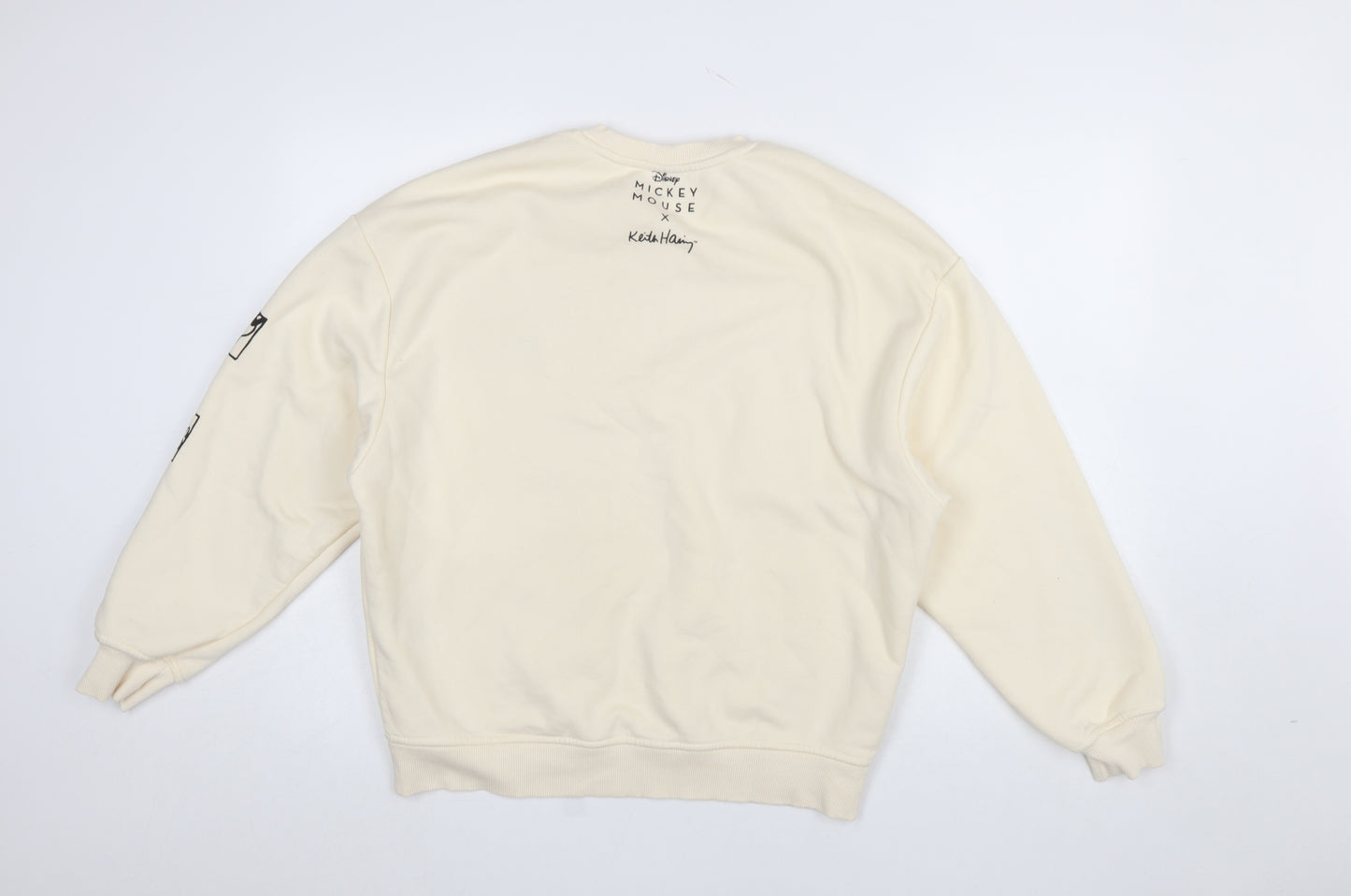Primark Women’s Beige Keith Haring x Disney Mickey Mouse Sweatshirt 2XS