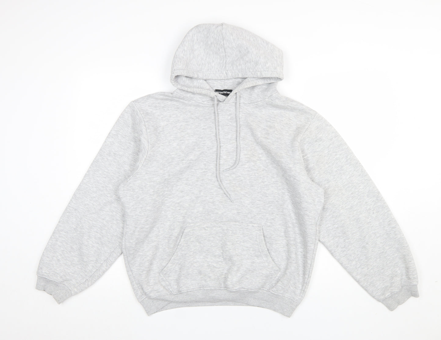 PrettyLittleThing Women’s Grey Pullover Hoodie Size M Cotton Blend