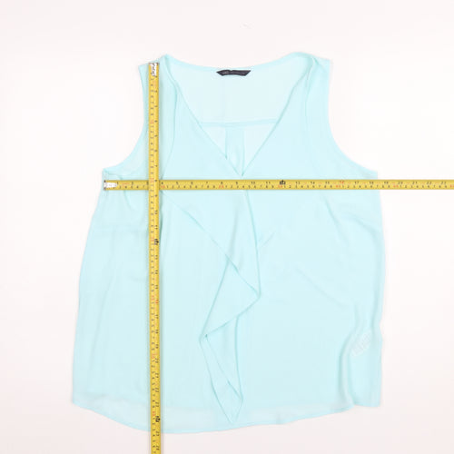 Marks and Spencer Women’s Blue Sleeveless V-Neck Tunic Blouse Size 10