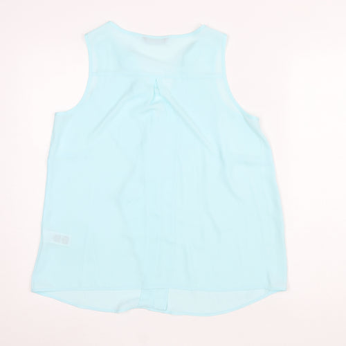 Marks and Spencer Women’s Blue Sleeveless V-Neck Tunic Blouse Size 10