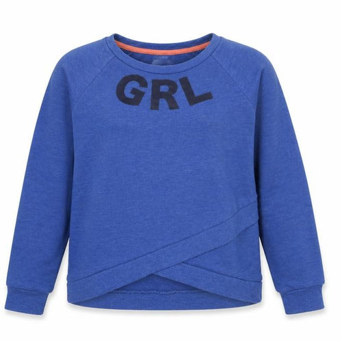 TEX Girls Blue Pullover Sweatshirt 11-12 Years GRL Logo Crew Neck Jumper