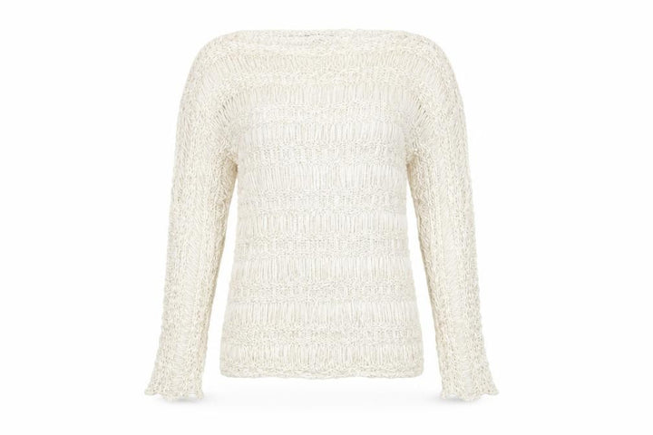 Mango Women’s Ivory Open Knit Pullover Jumper Size M