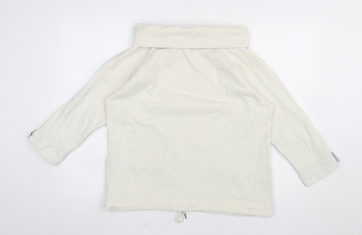 Cotton Traders Women's Ivory Size 14 Pullover Sweatshirt with Drawstring Hem
