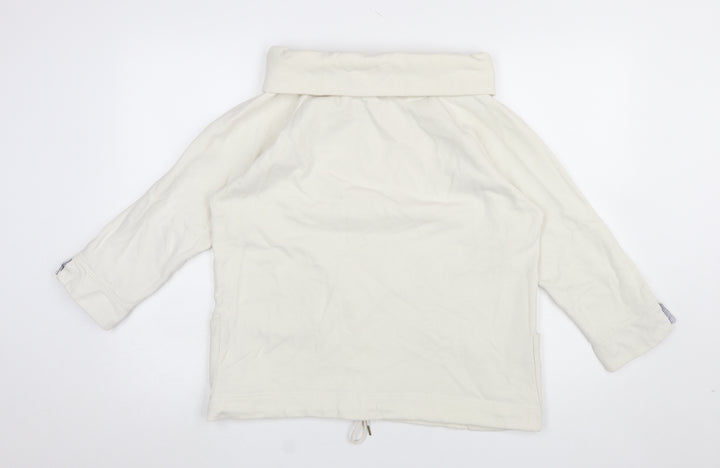 Cotton Traders Women's Ivory Size 14 Pullover Sweatshirt with Drawstring Hem
