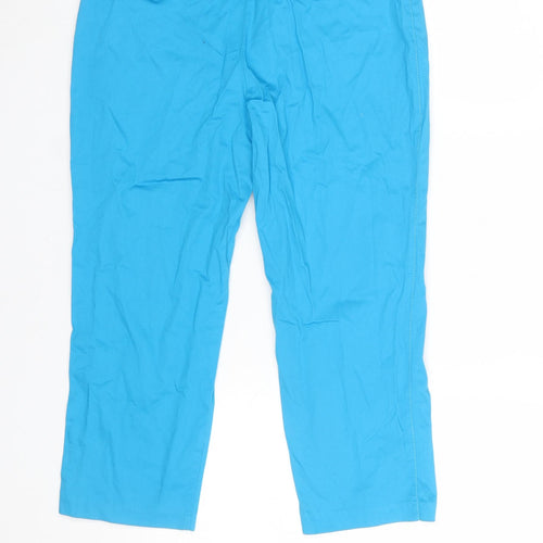 Dunnes Women’s Blue Cotton Capri Trousers Size 12
