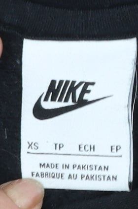 Nike Mens Black XS Pullover Hoodie Sportswear Graphic Print