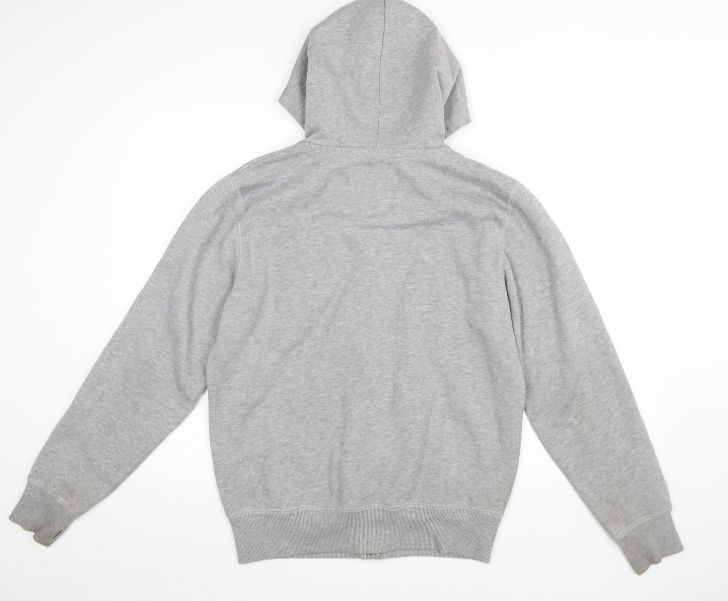 Duffer Mens Grey Full Zip Hoodie M Regular Fit Sports Logo