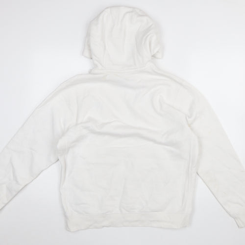 Nike Men's White Pullover Hoodie M Sports Graphic Fleece