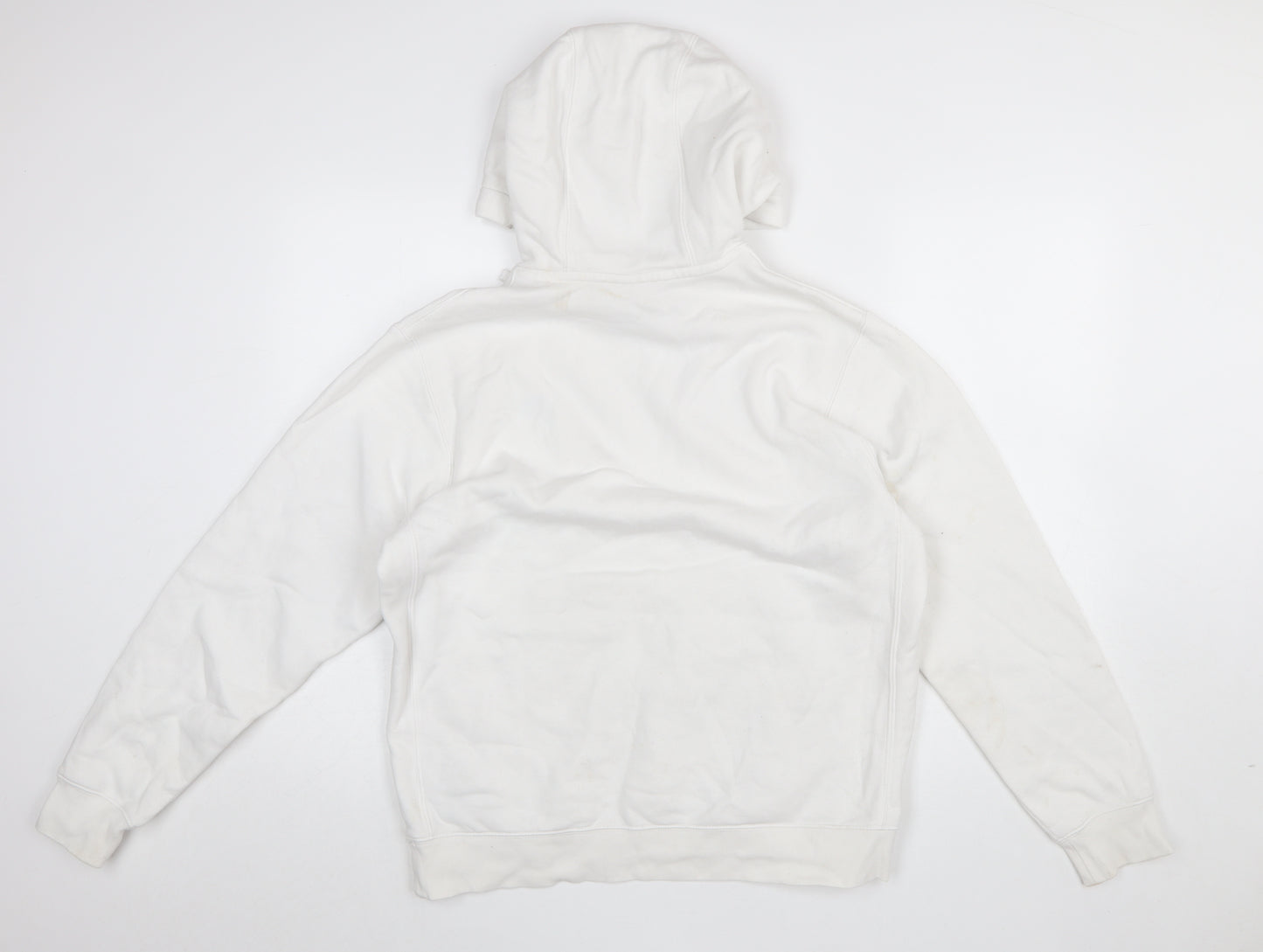 Nike Men's White Pullover Hoodie M Sports Graphic Fleece