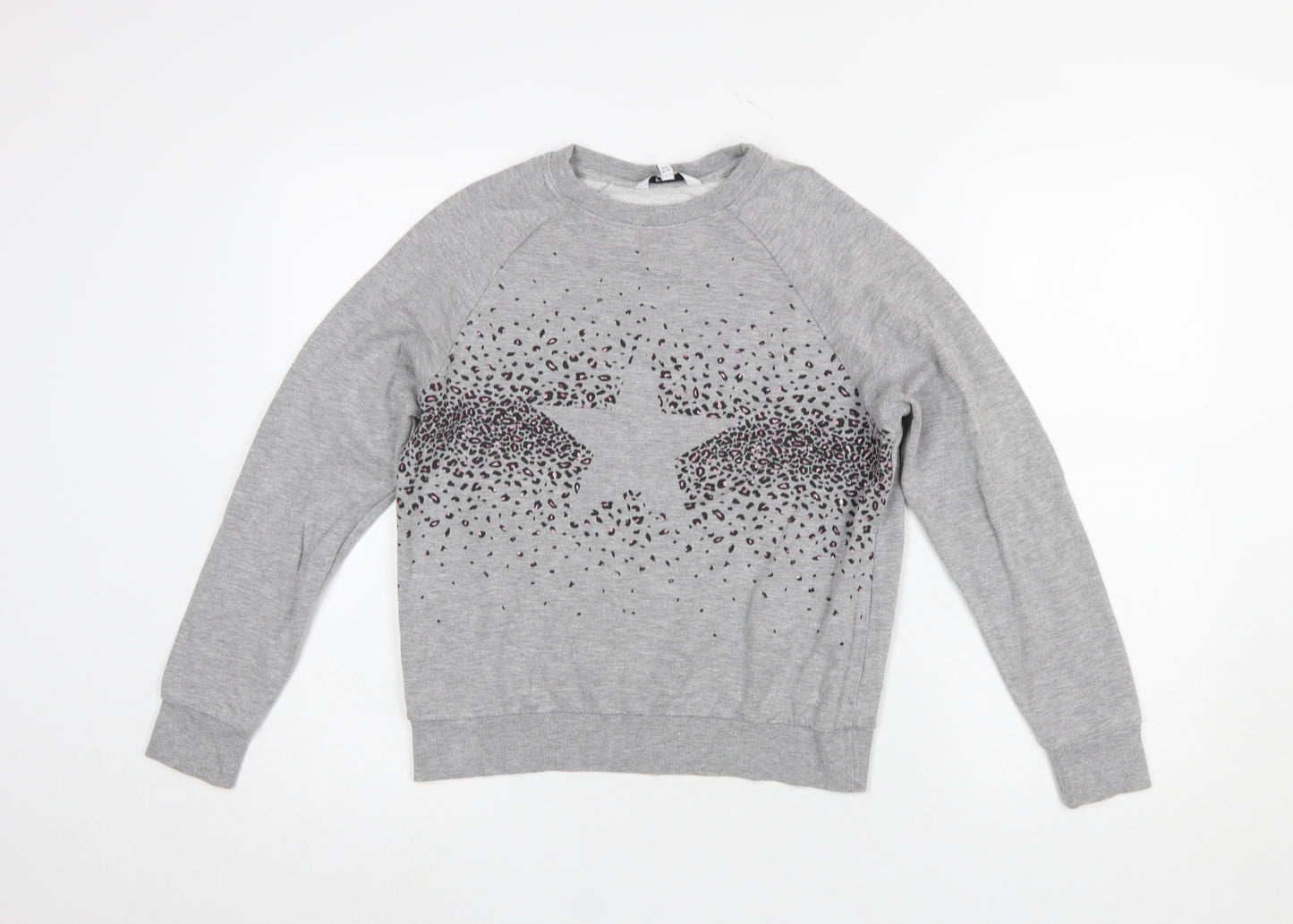 Next Women Grey Star Print Pullover Sweatshirt XS