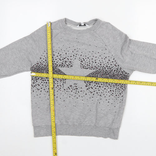 Next Women Grey Star Print Pullover Sweatshirt XS