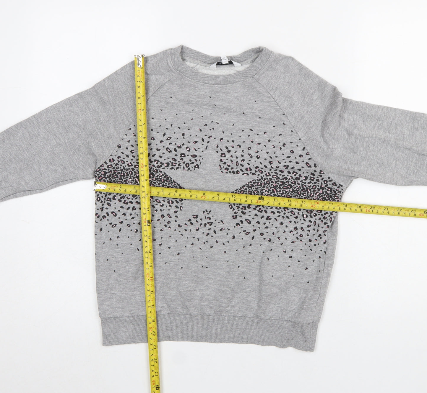 Next Women Grey Star Print Pullover Sweatshirt XS