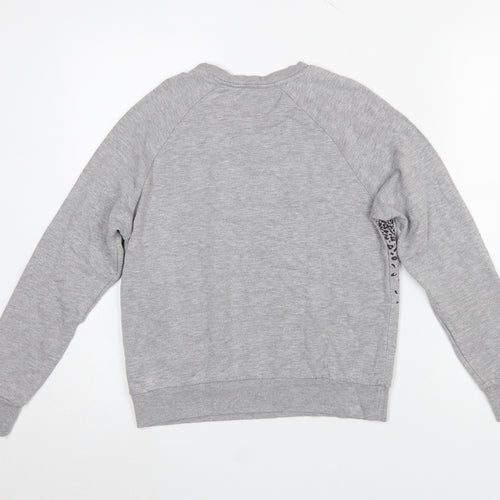 Next Women Grey Star Print Pullover Sweatshirt XS