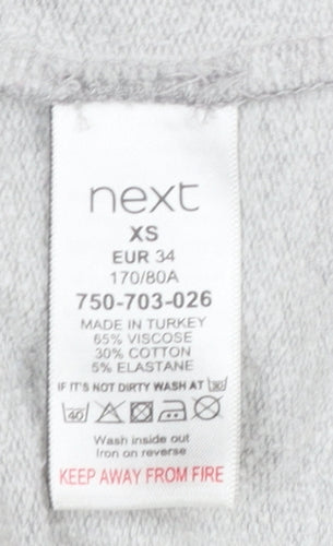 Next Women Grey Star Print Pullover Sweatshirt XS
