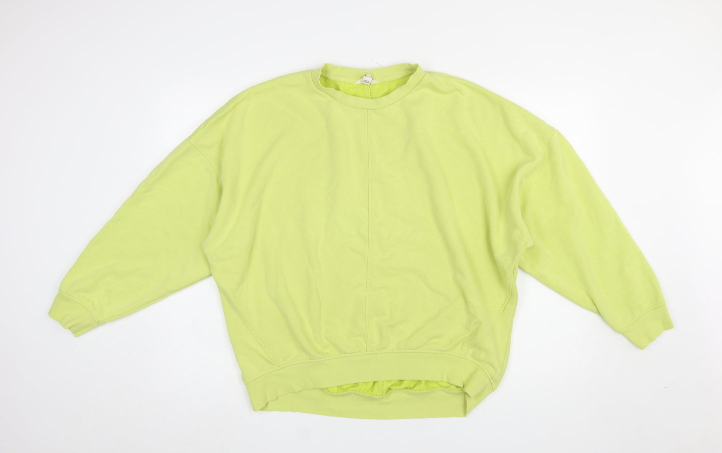 River Island Womens Lime Green Cotton Blend Pullover Sweatshirt Size S
