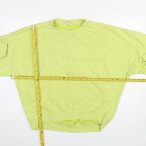 River Island Womens Lime Green Cotton Blend Pullover Sweatshirt Size S