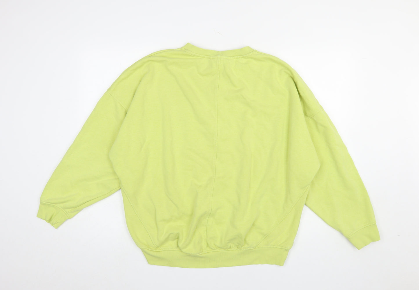 River Island Womens Lime Green Cotton Blend Pullover Sweatshirt Size S