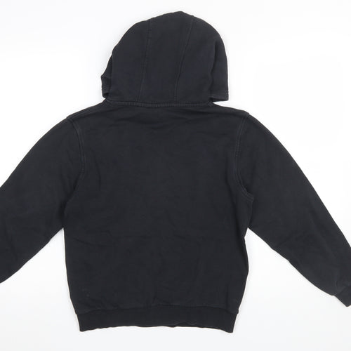 Nike Boys Black Pullover Hoodie L 147-158cm Cotton Blend Logo Sweatshirt