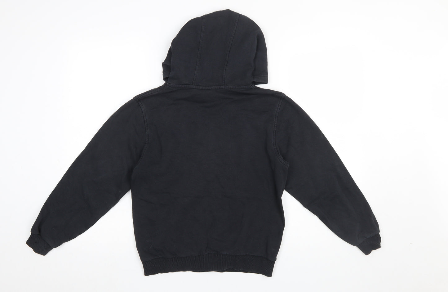 Nike Boys Black Pullover Hoodie L 147-158cm Cotton Blend Logo Sweatshirt
