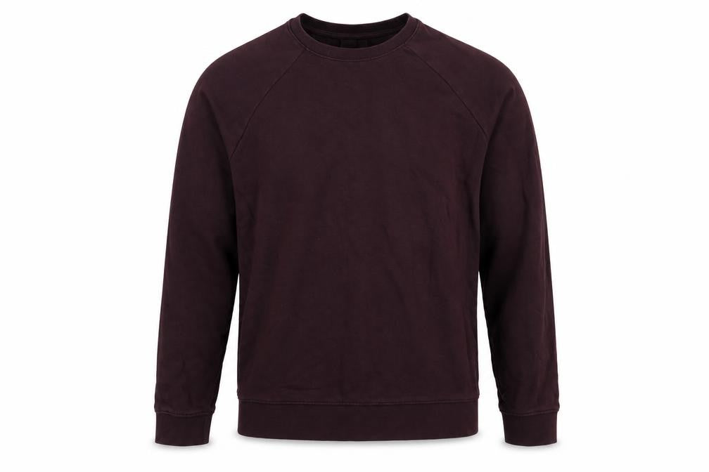 Front view of ASOS Men's Purple Crew Neck Cotton Sweatshirt, size L, Regular Fit