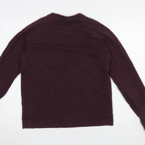 ASOS Men's Purple Crew Neck Cotton Sweatshirt Size L Regular Fit