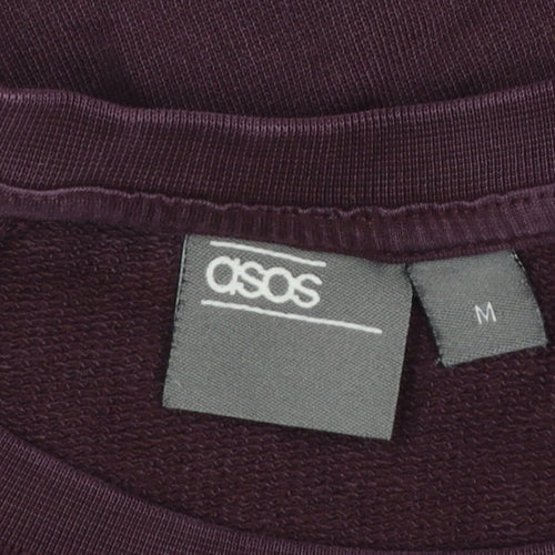 ASOS Men's Purple Crew Neck Cotton Sweatshirt Size L Regular Fit
