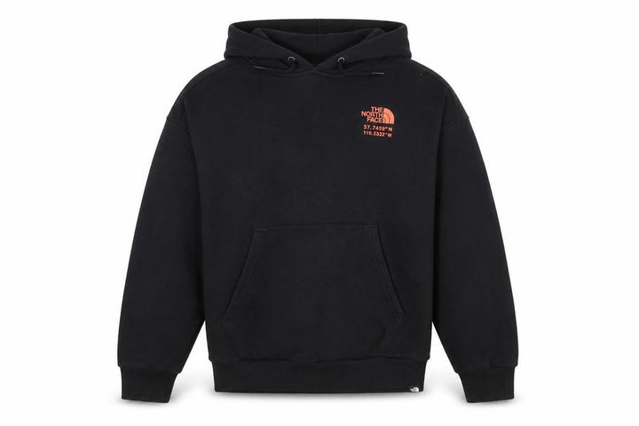 The North Face Womens Black L Pullover Hoodie Graphic Print Cotton Blend