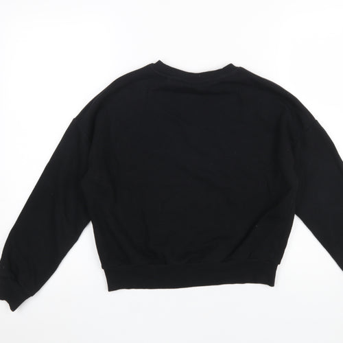 The Rolling Stones Girls Black Pullover Sweatshirt 10-11 Years Graphic Rock Band