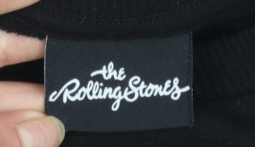 The Rolling Stones Girls Black Pullover Sweatshirt 10-11 Years Graphic Rock Band