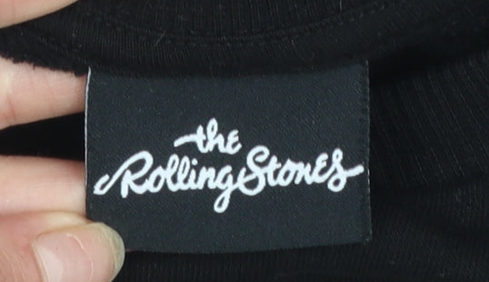The Rolling Stones Girls Black Pullover Sweatshirt 10-11 Years Graphic Rock Band
