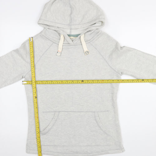 One Earth Women Grey Hooded Pullover Sweatshirt Size 8