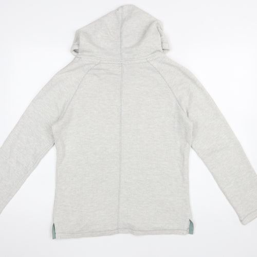 One Earth Women Grey Hooded Pullover Sweatshirt Size 8