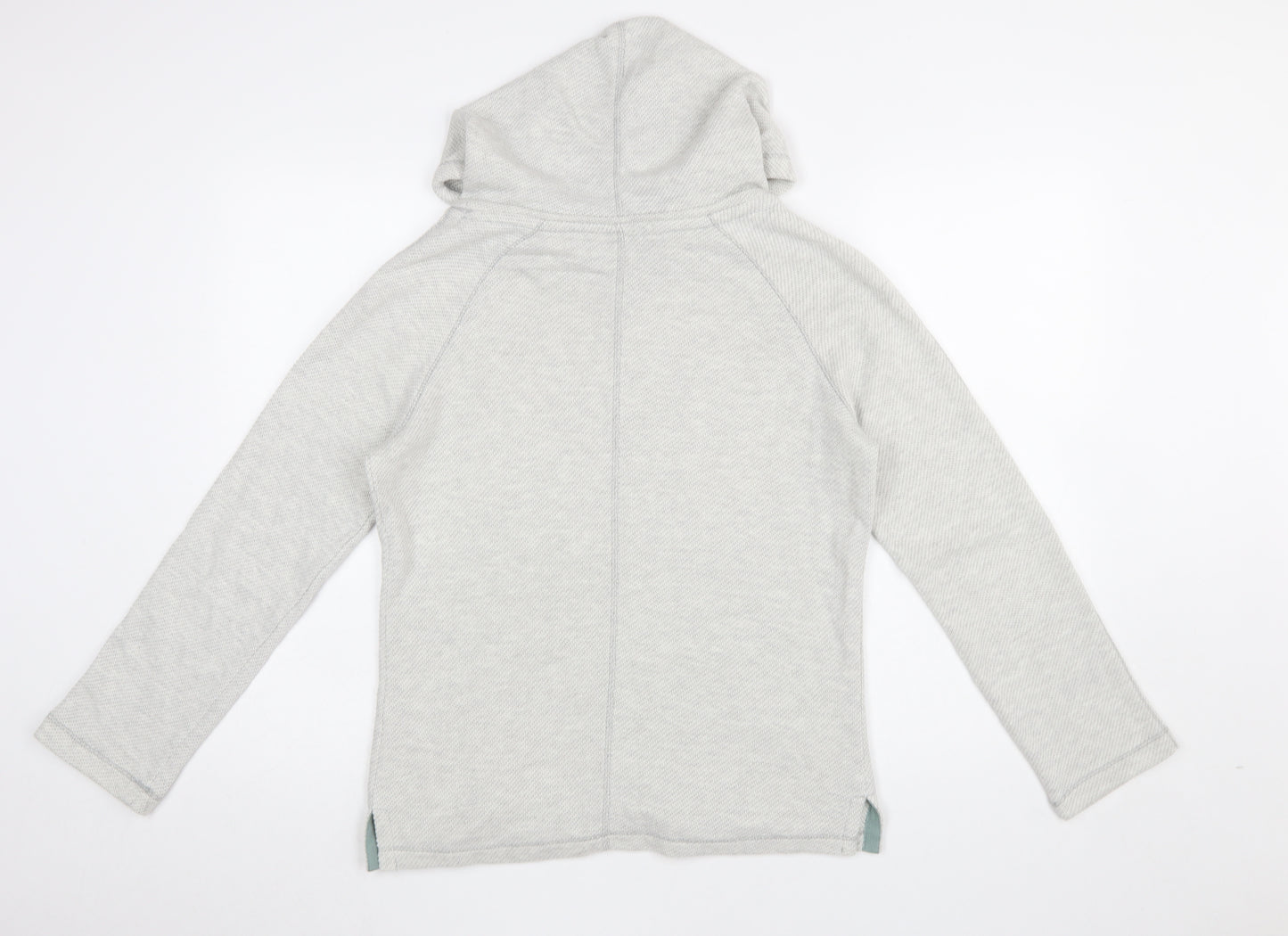 One Earth Women Grey Hooded Pullover Sweatshirt Size 8