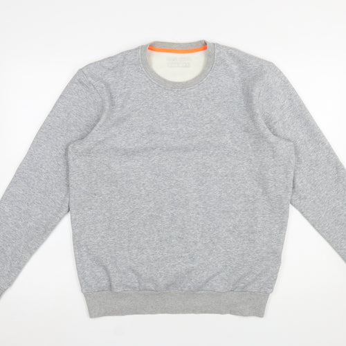 Blue Star Men's Grey Crew Neck Pullover Sweatshirt Size L