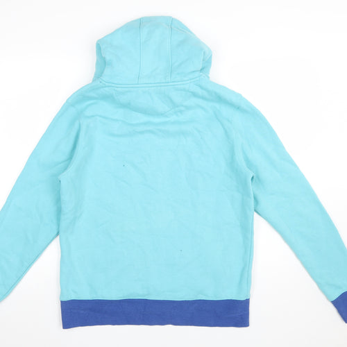 Stonewashed Mens Blue Pullover Hoodie M Regular Cotton Blend