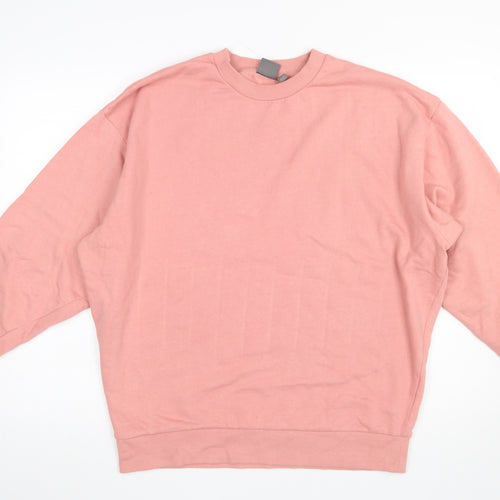 ASOS Men Pink Crew Neck Pullover Sweatshirt Size M Regular Fit