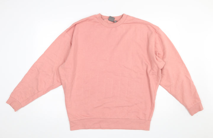 ASOS Men Pink Crew Neck Pullover Sweatshirt Size M Regular Fit
