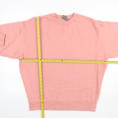 ASOS Men Pink Crew Neck Pullover Sweatshirt Size M Regular Fit